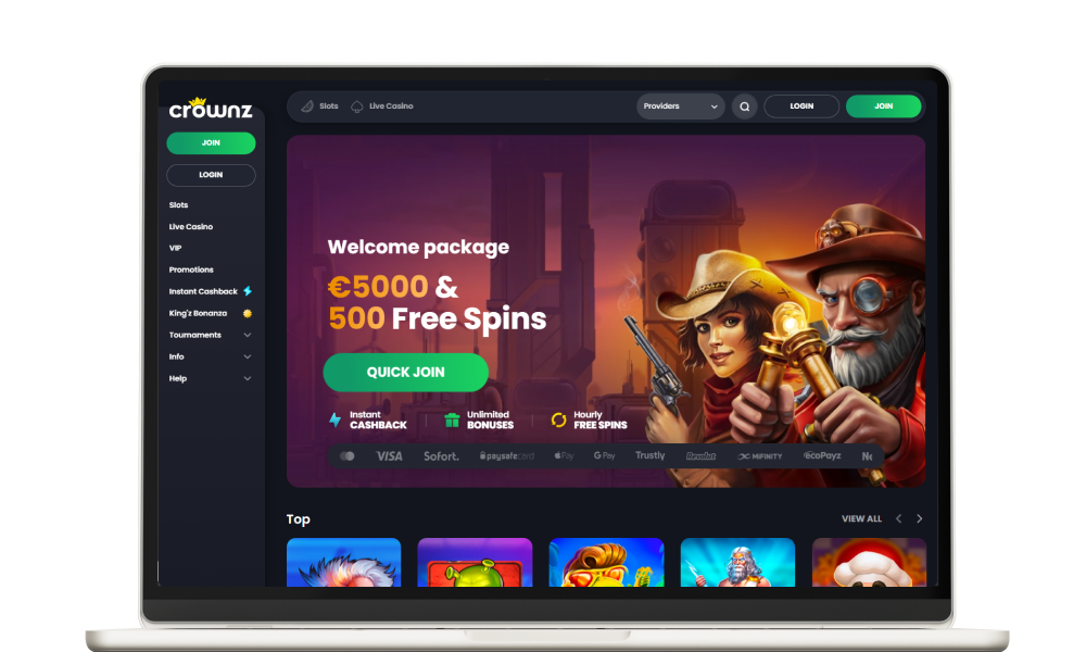 Play the best Non Gamstop Casino Crownz Casino