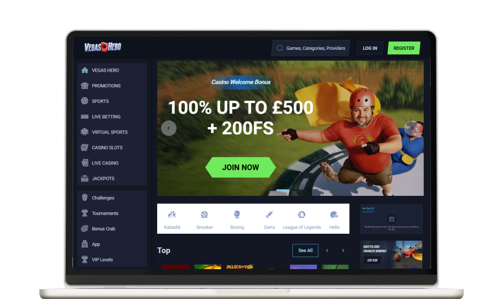 Play the best Non Gamstop Casino Vegas Hero